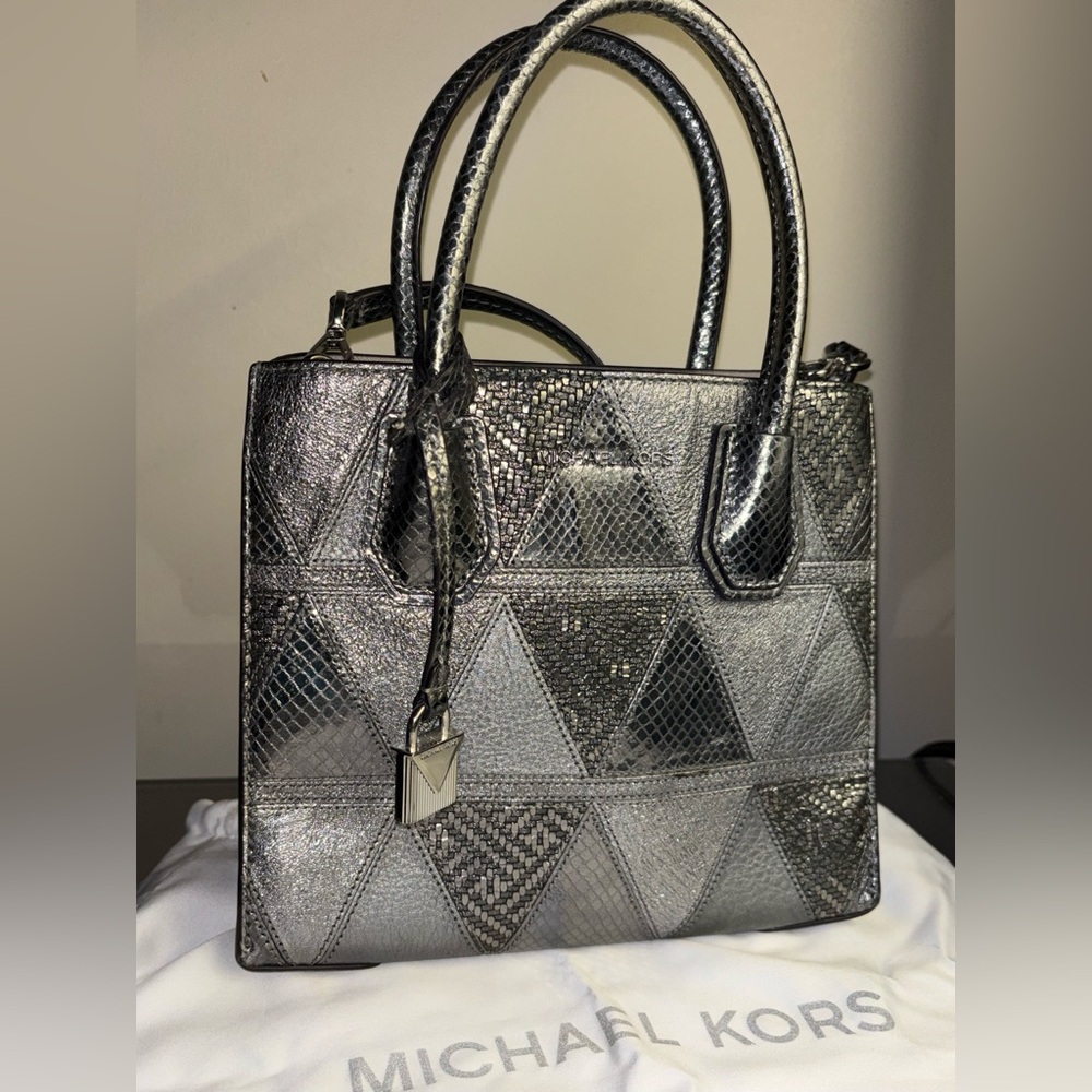 Michael Kors Silver Tote Bag